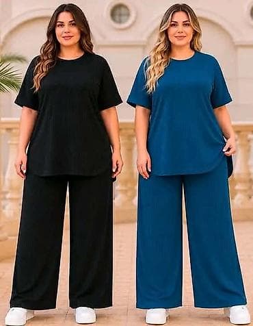 nerc boja: Komplet široka majica i ravne pantalone. - Model komforan komplet sa — 3