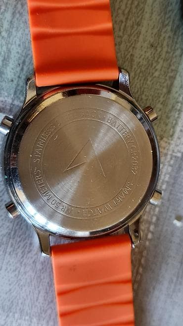 Fashion backpacks: Pametni sat sa narandžastim silikonskim kaišem - Digitalni LCD ekran — 2