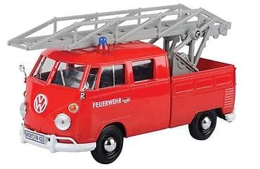 Auto Volkswagen Fire Truck W/Aerial Ladder 1:24 – crvena boja Opis: -