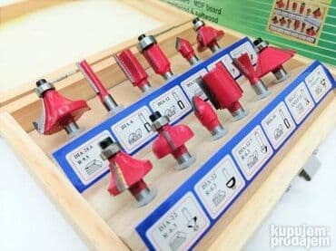 Set Glodala za Obradu Drveta NOV 12 Komada Prrihvat 6,35 ili 8 mm 1490