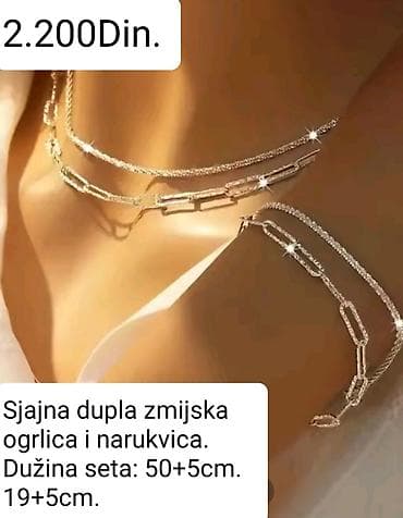 Sjajan set nakita: dupla „zmijska” ogrlica i narukvica u srebrnom