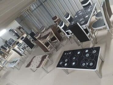 idea sto i stolice: Sto - 80cm Metal noge Ploca univer Staklo 4mm stolica - metal - eko — 19