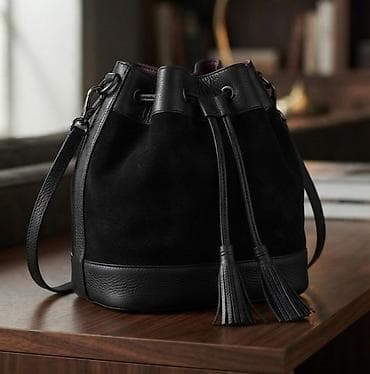 baletanke devojcice: Elegantna ženska torba – bucket model - Materijal: kombinacija mekane — 1