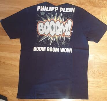 muške zimske jakne c a: PHILIPP PLEIN teget muška majica. Piše xxl velicina,moze i XL. Pazuh — 3