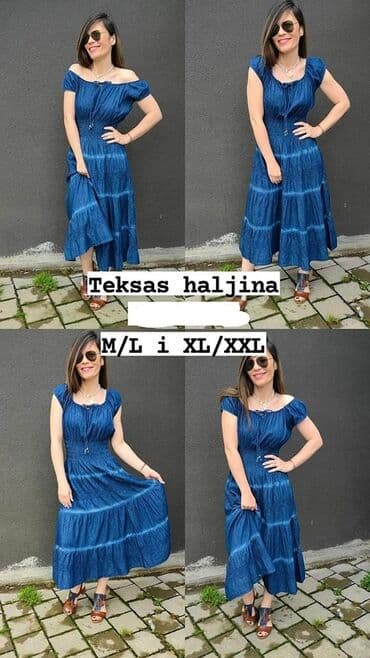 haljine od teksasa prodaja: Prelepe teksas haljine Realne veličine Teksas tanan i mekan Slike — 1