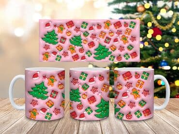 Praznične keramičke šolje – više dizajna - Materijal: kvalitetna — 2