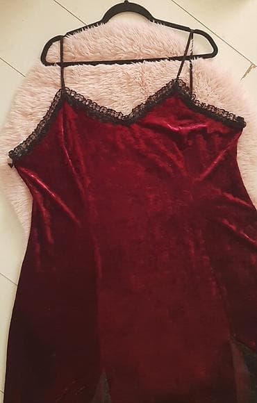 via spiga zenske cipele: Baršunasta slip haljina u boji vina - Materijal: meki, baršunasti — 5