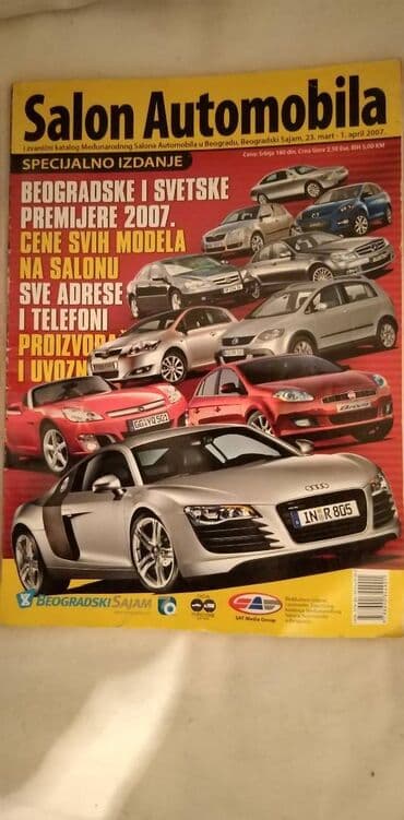 tekstualni zadaci iz matematike za 3 razred osnovne skole: Autokatalog Salon automobila 1999,2000x4,2001x2007 i 2009. god. (Nisu — 6