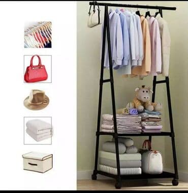 dvokrilni ormar sa policama: 3u1 Pokretni stalak – štender čiviluk sa policama i točkićima 2500din — 2