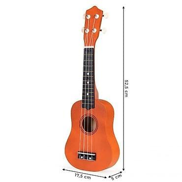 Kreativne i edukativne igračke: Ukulele gitara za decu – 4 žice, braon (Šifra proizvoda: MF019E — 4