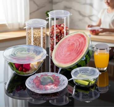 Silikonski poklopci za svasta nesto, 6 razlicitih velicina