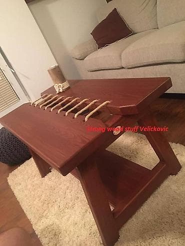 Stilski nameštaj: KLUB STO napravljen od lamiliranog drveta Sibirskog arisa. Boja — 4