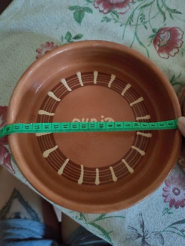 haggi vagi: Ručno rađena glinena posuda/tanjir „Ohrid” - Materijal: pečena glina — 3