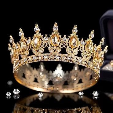 šnala za novac: Luksuzna kruna/tiara sa bogatim baroknim dizajnom - Materijal: legura — 1