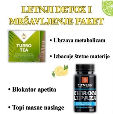 LETNJI DETOX I MRŠAVLJENJE PAKET Sadržaj: - Turbo Tea – biljni čaj u