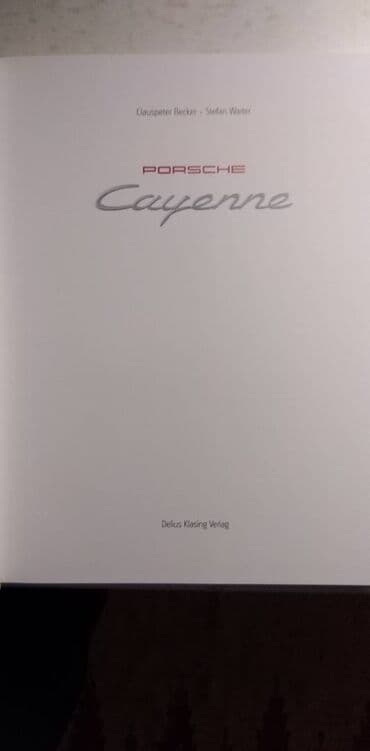 knjiga za mame: Knjiga: Porsche Cayenne, 2002. god. ISBN 3-7688-1403-3, veliki — 2