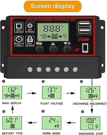 posteljina novi sad: 60a 12v/24v auto solar controller lcd solar charge controller pwm — 4