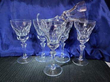 swarovski case za vino cena: Case nove kristal duvano staklo za vino,nemacke 70te. Case — 5