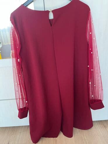 ženske zimske jakne h: Decathlon M, color - Burgundy, Evening, Long sleeves — 1