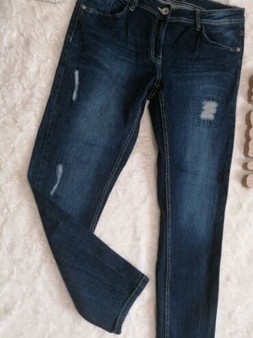 push up pantalone: Nove Cropped denim style 38 Struk 38cm Bokovi 47-48(tegljive oko 3cm) — 4