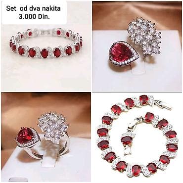 ceo set: Elegantni posrebreni set od hirurskog čelika sa žigom S925 od dva — 3
