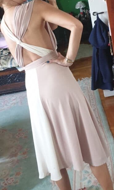 kaput sa dva lica: S (EU 36), color - Beige, Evening, With the straps — 7