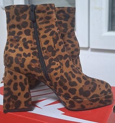 srebrne sandale na platformu: Nove skroz Fenomenalne-Ženske kratke čizme sa životinjskim printom — 6