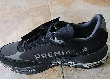 kraljevska plava: Premiata muške patike – model sa potpisom brenda “Never Again The — 2