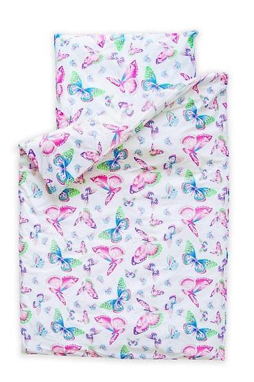 Posteljina set – leptiri - Dizajn: bele osnove sa raskošnim motivima