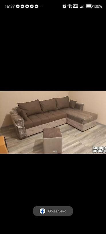 organizator za igračke: Ugaona garnitura ROMA – 275 x 170 cm - Moderan L‑oblik sa širokom — 3