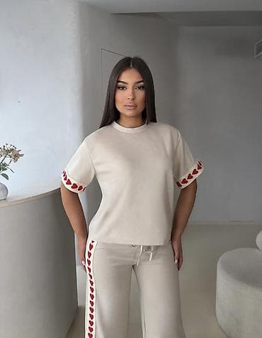 ps kozne pantalone: ❤️Top komplet – majica i pantalone sa srcima — 10