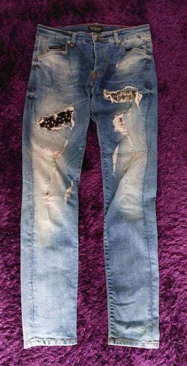 kompleti prsluk i pantalone: Philipp Plein Original teksas farmerice vel.30 M Odlicne muske — 1