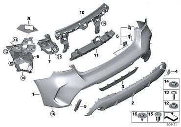 plocice za prikolice: NOSAČ BRANIKA F22 F40 ZADNJI ZA BMW 114, 116, 118 . | BMW 1 f40 i — 5