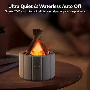 dzakovi za sut: Aroma difuzer sa efektom simuliranog plamena – dekorativni ovlaživač — 1