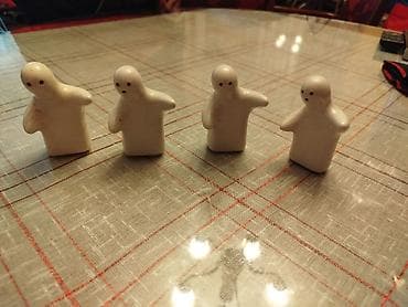 Stilski dekor: Set figura, bоја - Bela, Upotrebljenо — 1