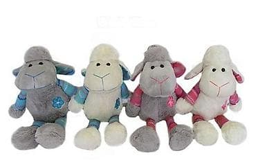 bele 95: Plišana igračka – ovčica - Mekana plišana ovčica sa izvezenim — 1