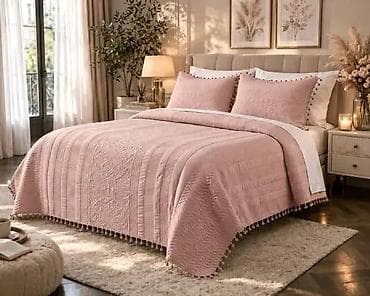 bela posteljina: Cotex Home prekrivač za krevet – komplet posteljine 6 delova — 4