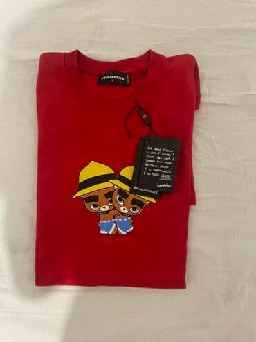 Majice: Majica na kratke rukave, L (EU 52), Dsquared2, bоја - Crvena, Pamuk — 2