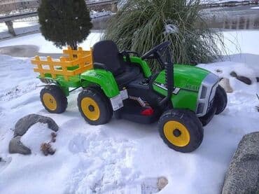 automobili na akumulator za decu: TRAKTOR NA AKUMULATOR SA PRIKOLICOM 🟩🟩NOVA ZELENA BOJA 🟩🟩 — 3