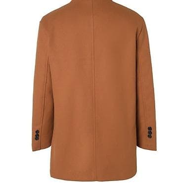 Muški kaput petrolej-braon boje, elegantnog minimalističkog dizajna