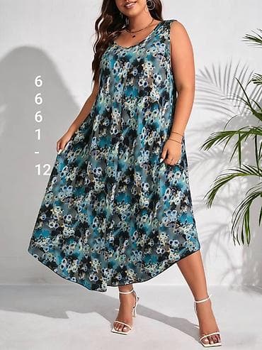 bez kais: 💫Ženska letnja haljina bez rukava – cvetni print
✅1850 din 
Xxl — 5