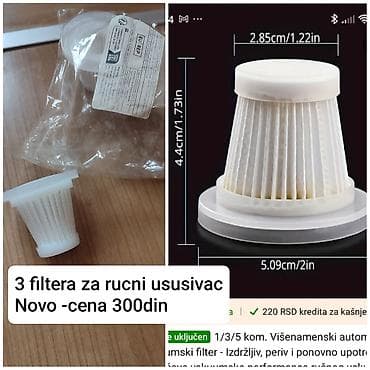 lampa za nokte dm: Filteri za ručni usisivač – set od 3 komada - Tip: zamenski filteri — 2