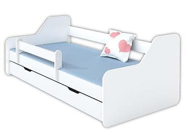 Krevet sa Fiokom i Dušekom 180x80 cm Dione – bela - Materijal