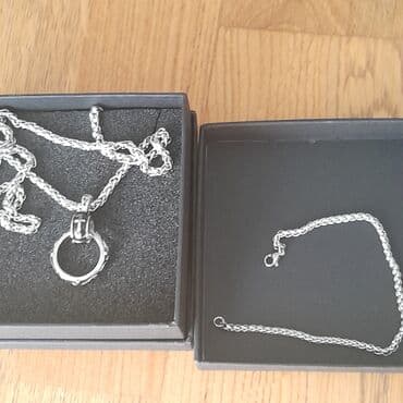 set novcanik i kais: Set: Ogrlica, Materijal: Hirurški čelik — 2