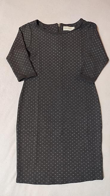 Haljine: Uska haljina sa sitnim tufnama - Boja: tamnosiva/ugalj s diskretnim — 4