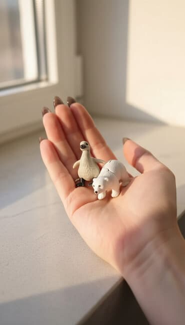 2 igračke u narandzastom jajetu iz edicije beba zivotinja. kinder