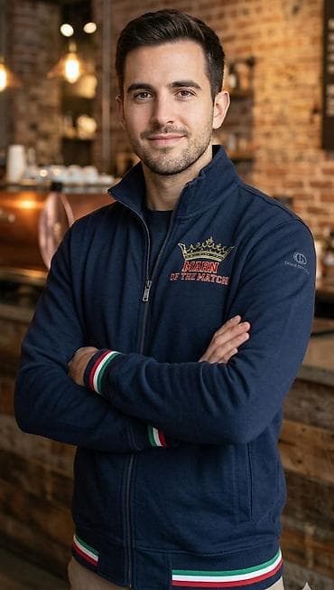 zvezda duks: Muška bluza/džemper na rajsferšlus - Boja: tamno plava - Materijal — 1