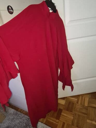 p. s. fashion kaputi: H&M S (EU 36), bоја - Crvena, Koktel, klub, Dugih rukava — 3