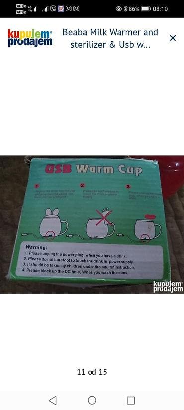 citizen satovi cena: USB grejna šolja sa poklopcem - Napajanje preko USB porta – radi kada — 4