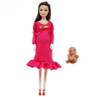 gimnastika za bebe: Barbika trudnica za sada ove dve varijante. Stomak se skida pa bude — 2